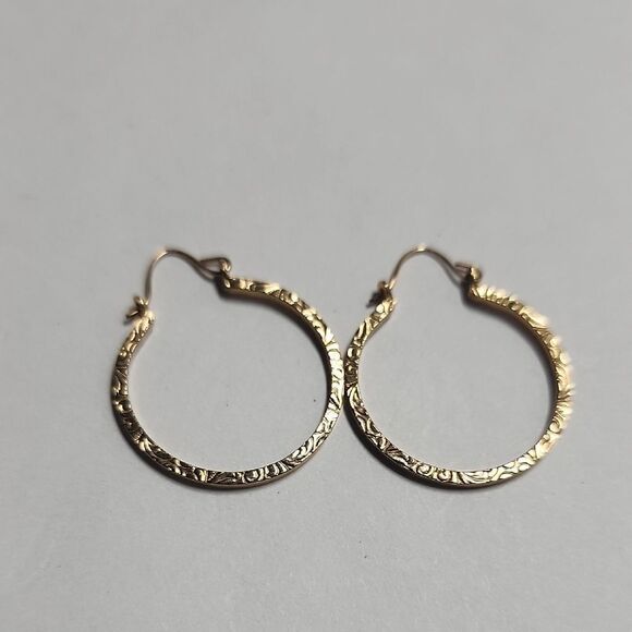 Gold Hoop Earrings - Picture 1 of 3